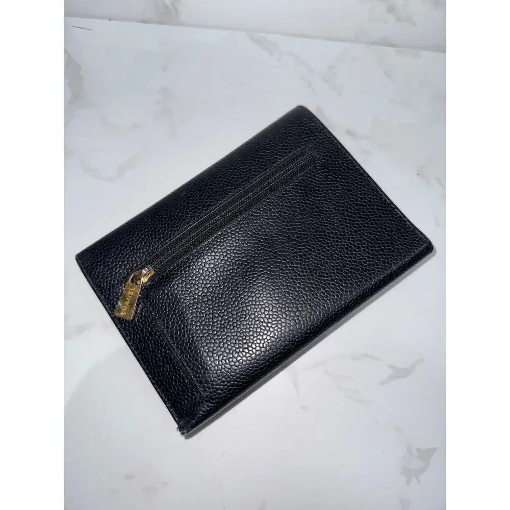 Chanel Caviar Leather Black Wallet